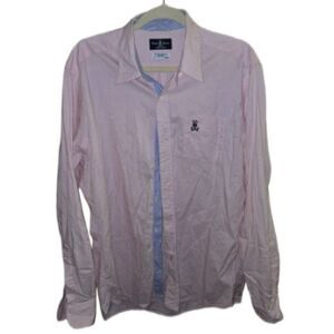 SOLD Psycho Bunny Pink Men's Button Down Large